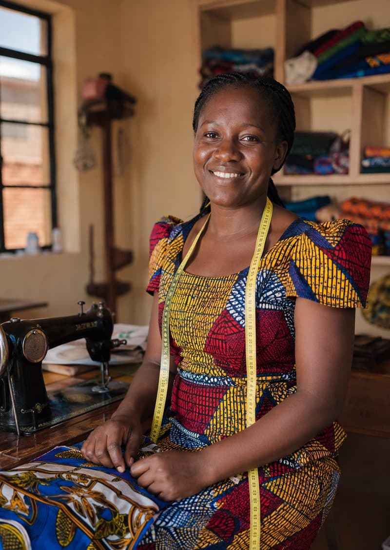 Small business owner at work